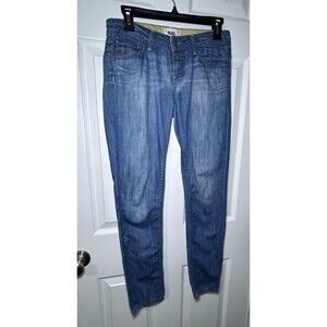 PAIGE Women’s Skyline Ankle Peg Mid Rise Medium Wash Jeans Size 26